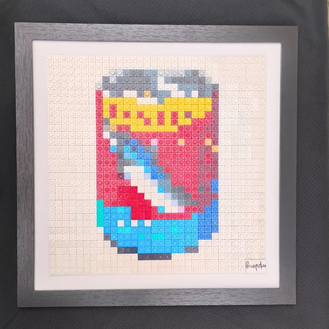 Cuadro Pixel Art - tarro de Jurel | diseño armado | 1024 piezas