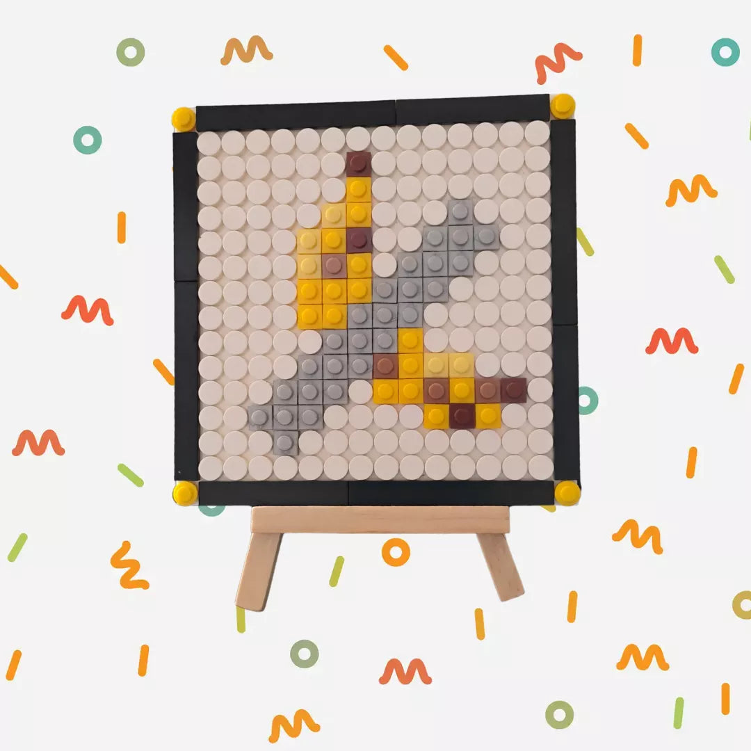 Cuadro Obras de arte - diseños pixel art Para Armar - 13cm | 256 piezas