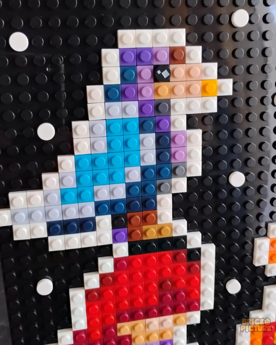 Cuadro Pixel Art Celeste (571 piezas 25cm)