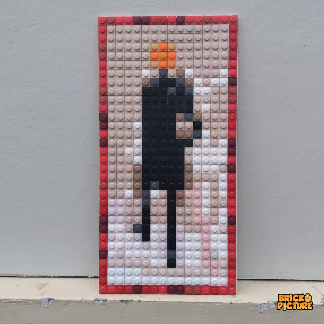 Cuadro Mosaico lego Pixel Art Minecraft - El Caminante sobre el Mar de Nubes "Wanderer"