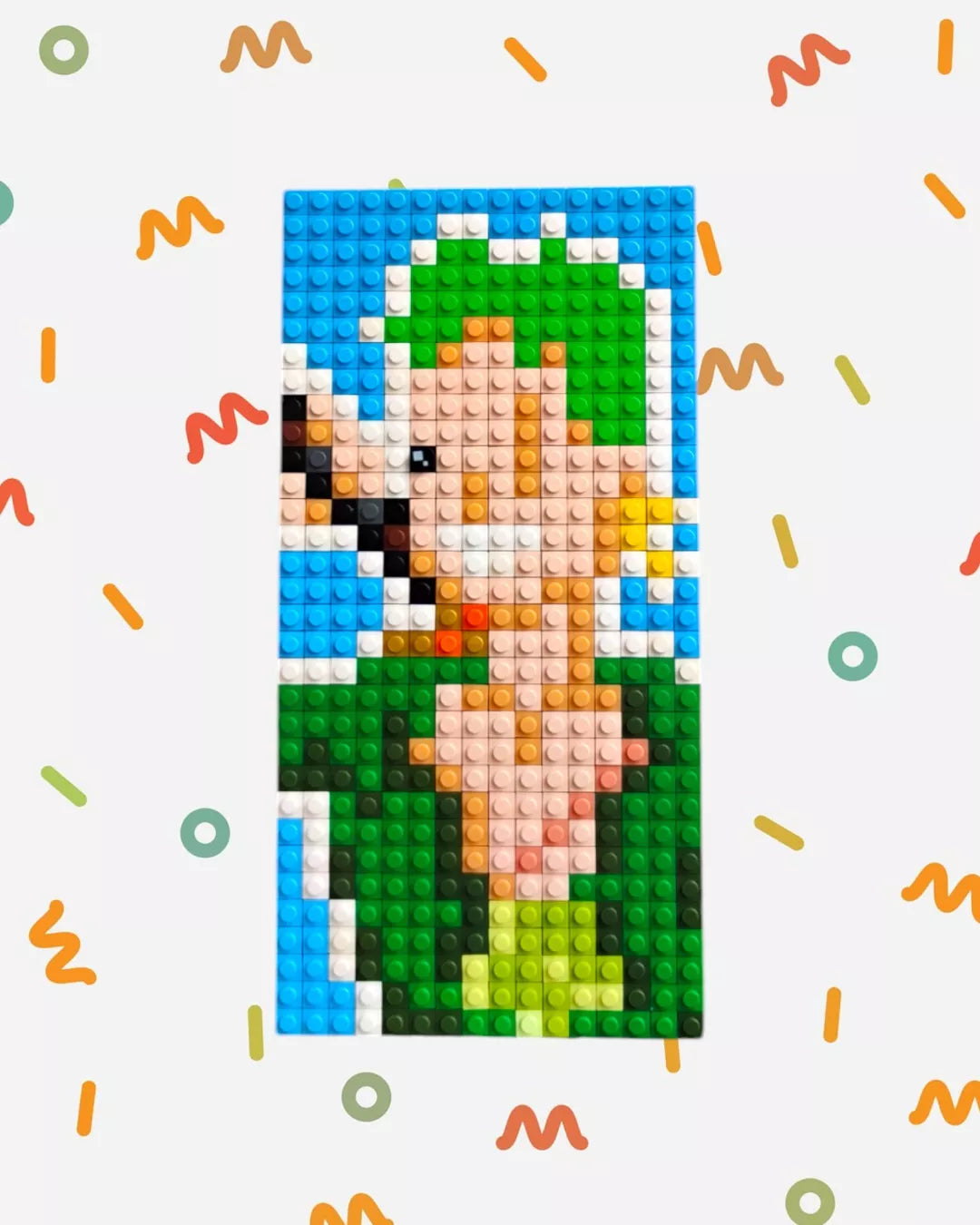 Colección de Retratos Pixel Art - One Piece (Luffy, Zoro y Usopp)