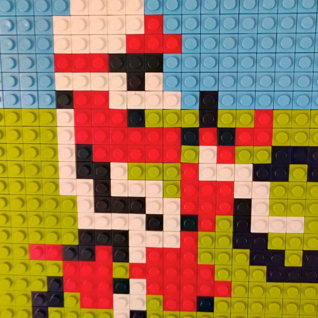Mosaico pixel art retro Excitebike Para Armar - 25cm | 1024 piezas