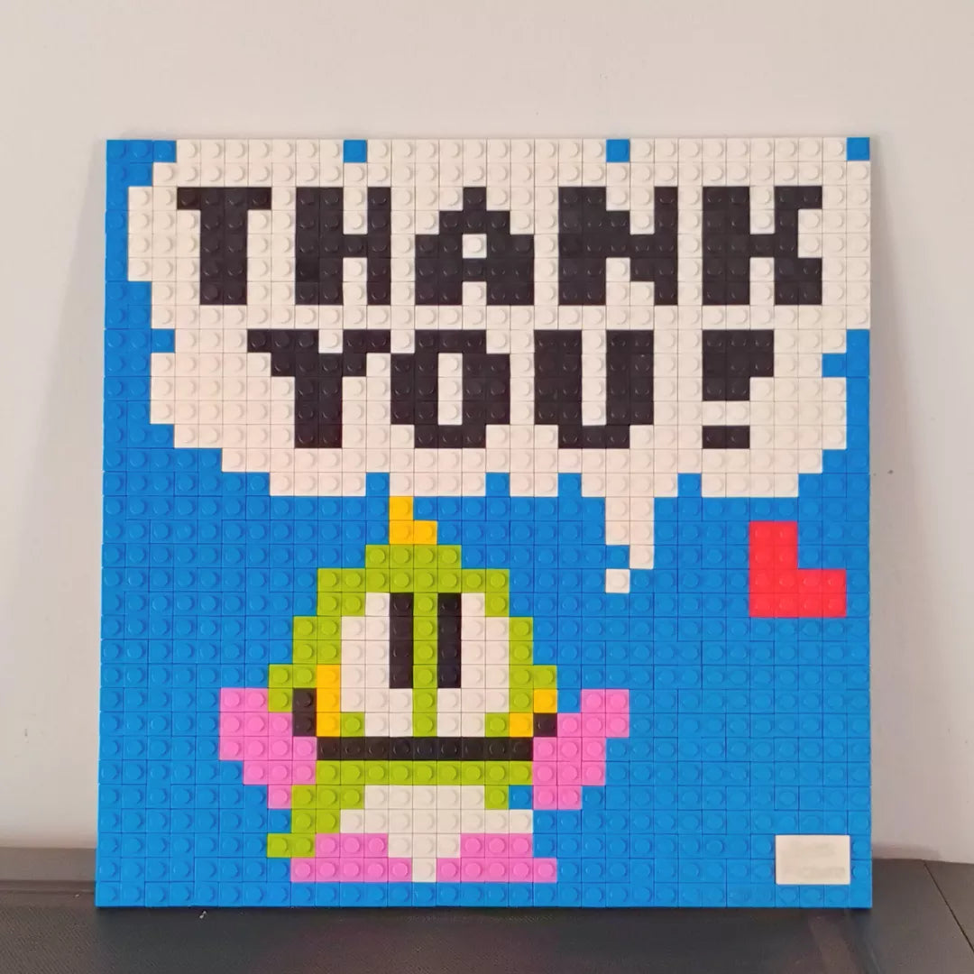 Cuadro decorativo diseño pixel art retro Bubble Bobble - 1024 piezas