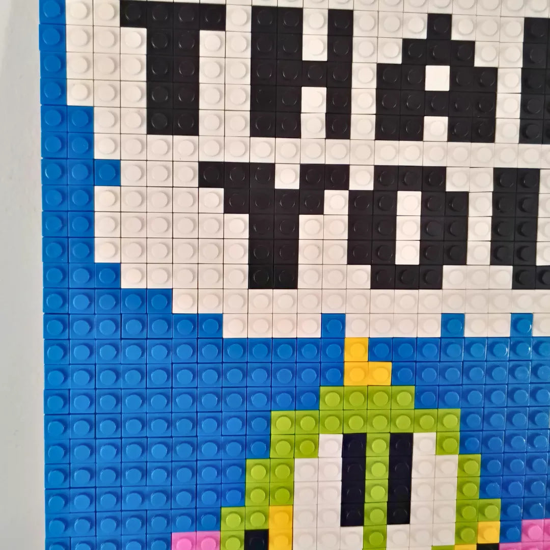Cuadro decorativo diseño pixel art retro Bubble Bobble - 1024 piezas
