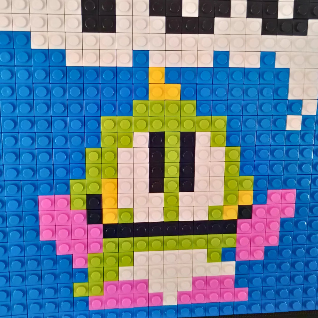 Cuadro decorativo diseño pixel art retro Bubble Bobble - 1024 piezas