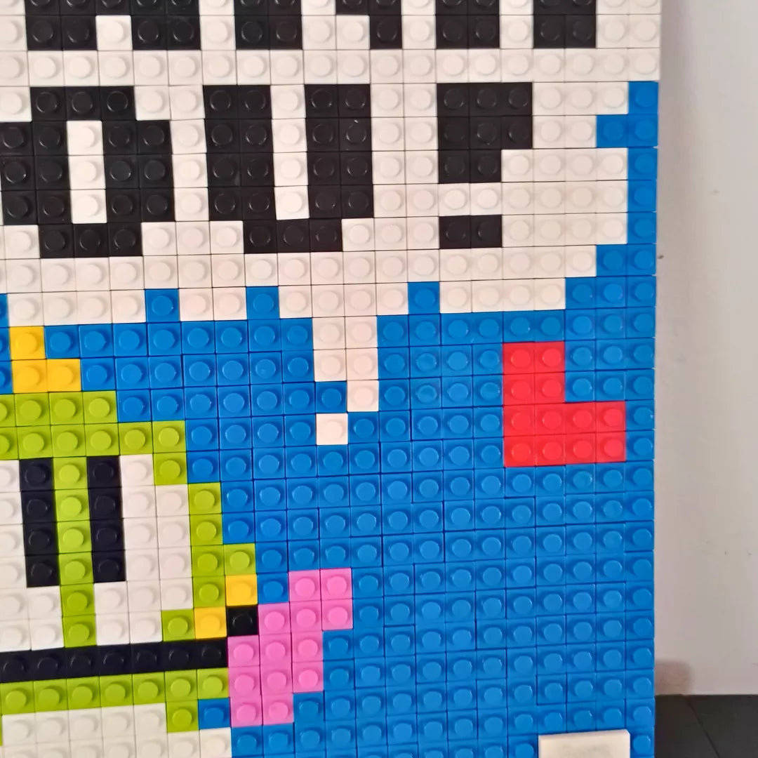 Cuadro decorativo diseño pixel art retro Bubble Bobble - 1024 piezas