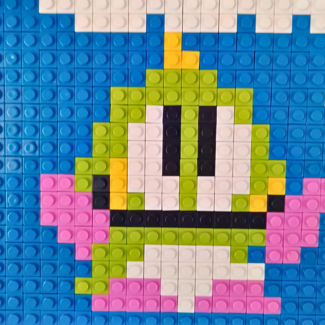 Cuadro decorativo diseño pixel art retro Bubble Bobble - 1024 piezas