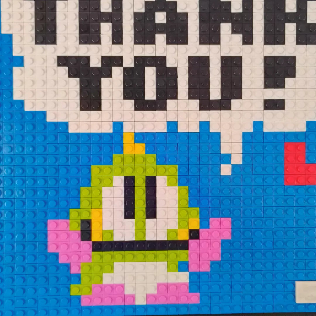 Cuadro decorativo diseño pixel art retro Bubble Bobble - 1024 piezas