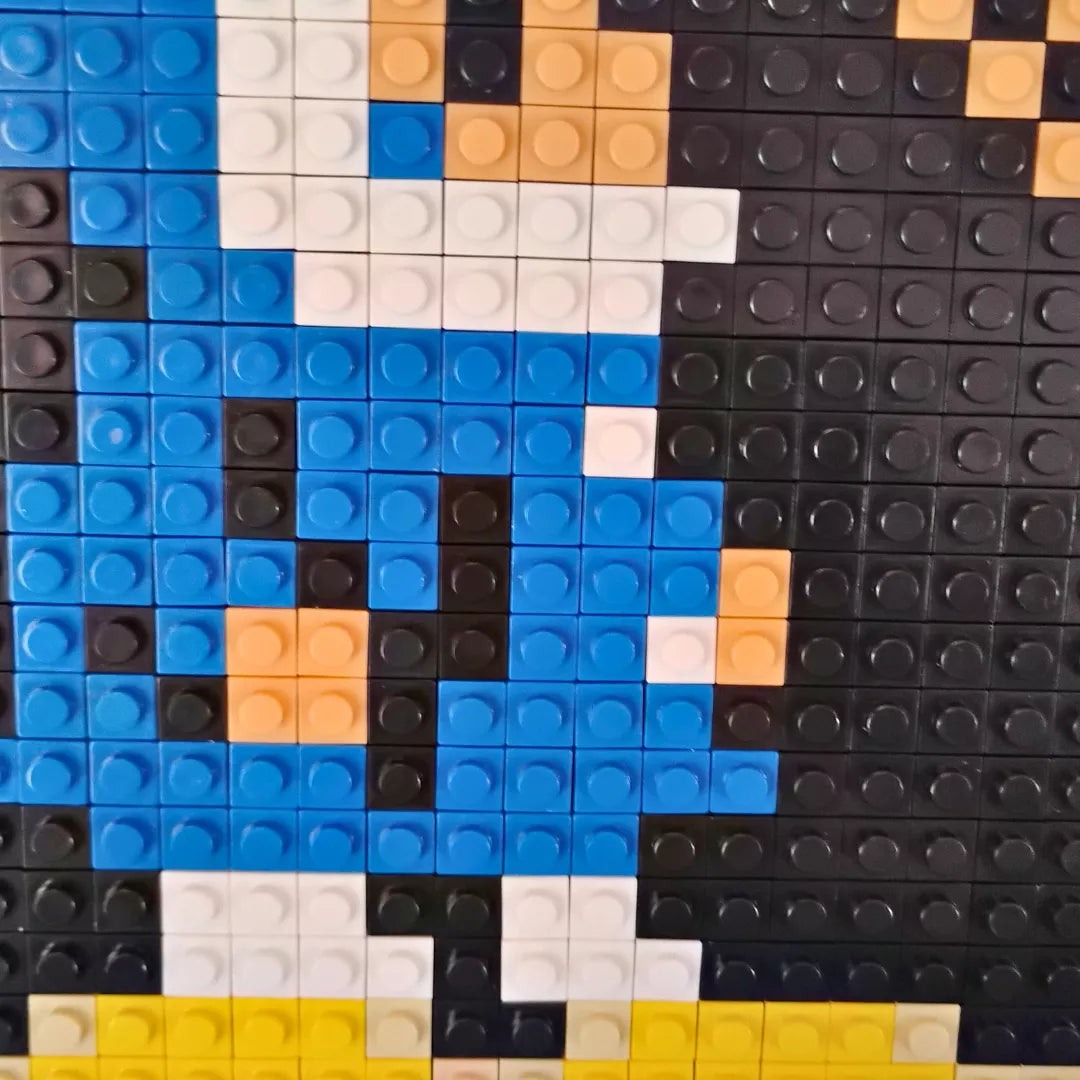 Cuadro decorativo diseño pixel art retro Ice Climber - 1024 piezas