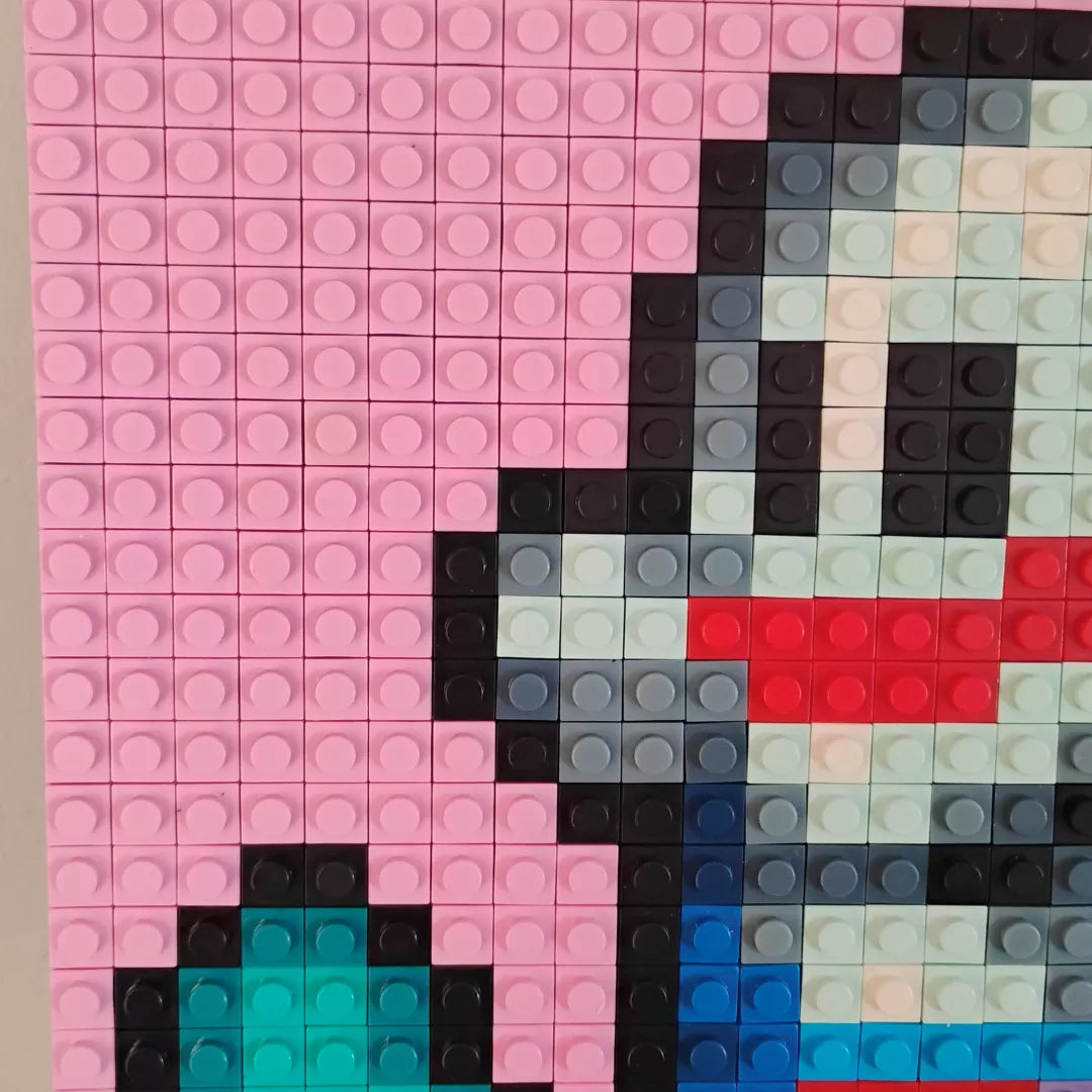 Mosaico pixel art retro Snow Bros Para Armar - 25cm | 1024 piezas