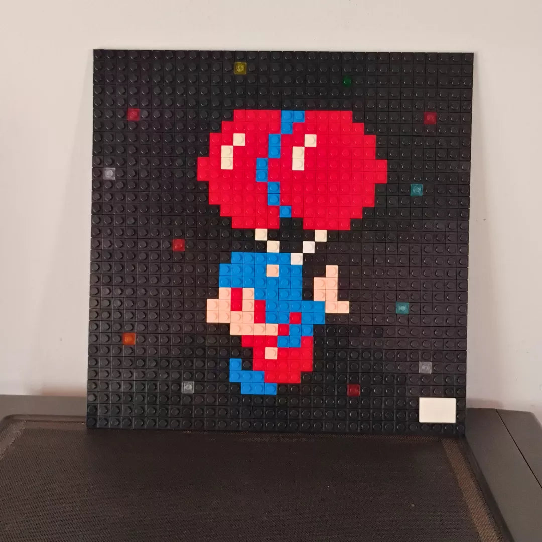 Mosaico pixel art retro Balloon Fight Para Armar - 25cm | 1024 piezas