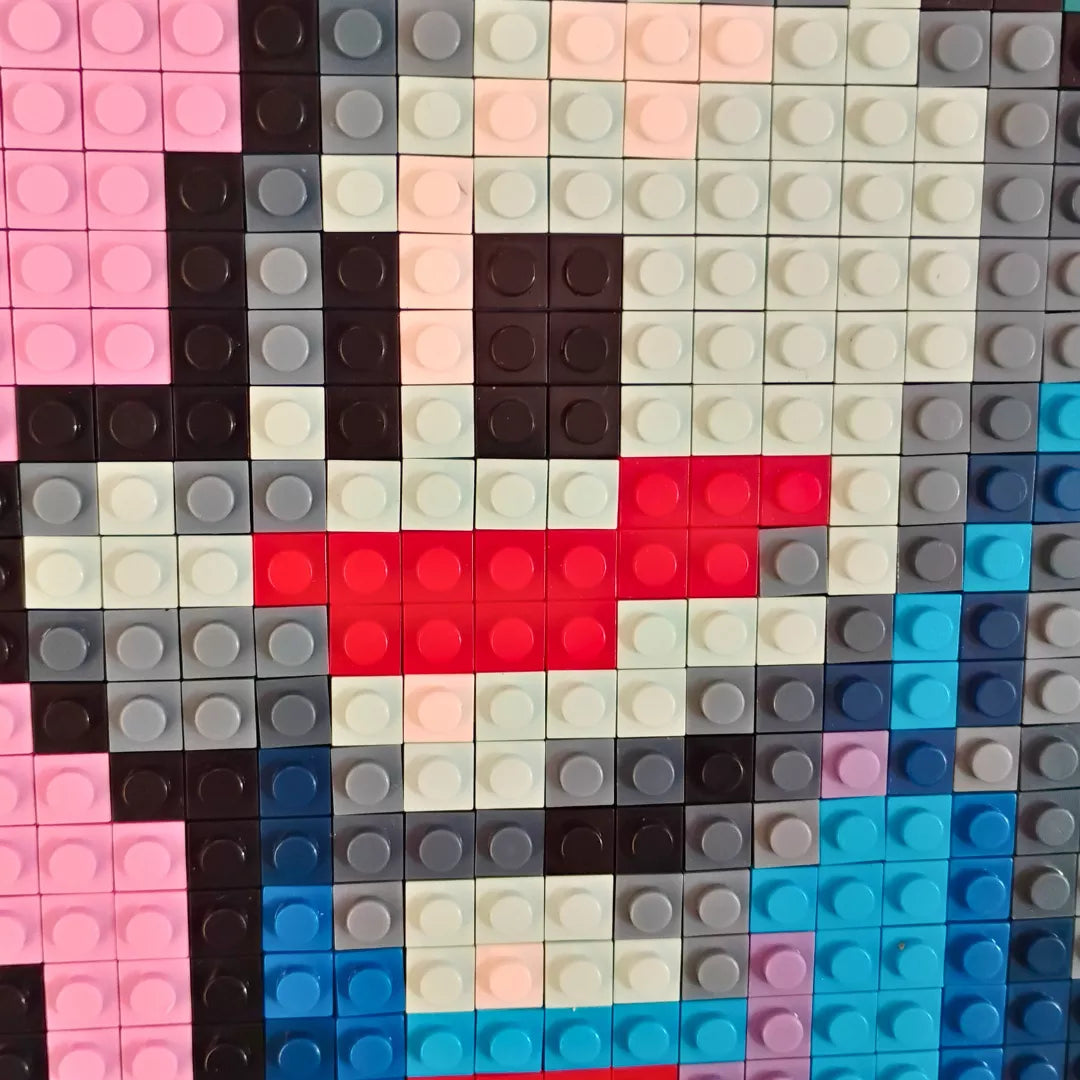 Mosaico pixel art retro Snow Bros Para Armar - 25cm | 1024 piezas
