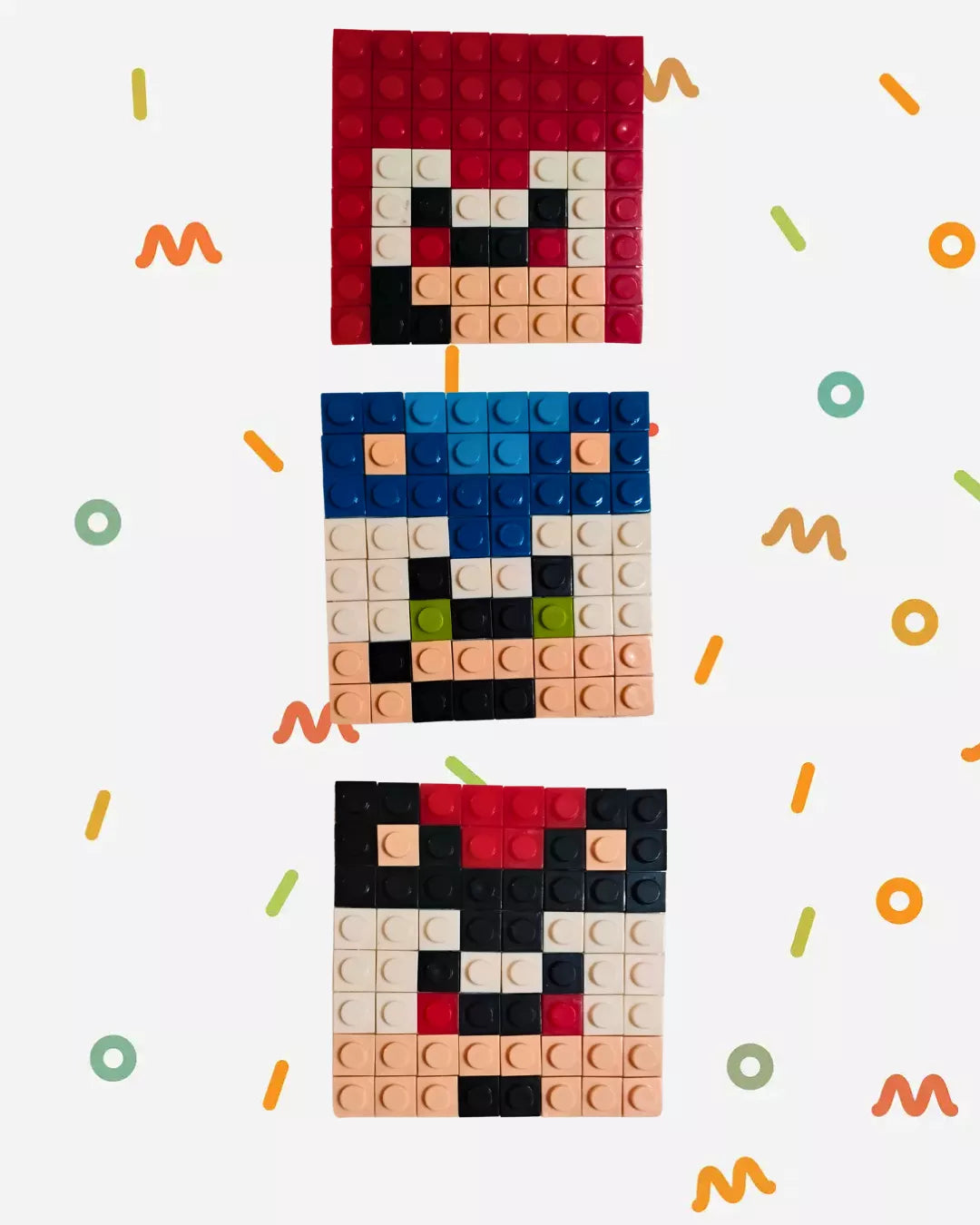 Colección de Imanes Pixel Art - Sonic Set de 3 Diseños