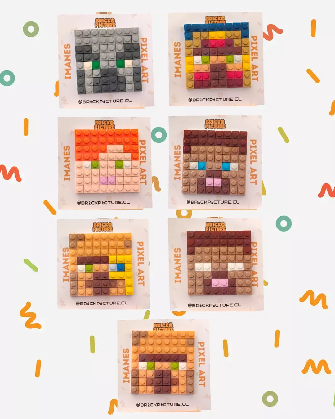 Colección de Imanes Pixel Art - Aldeanos y Personajes de Minecraft (Set de 7 Diseños)