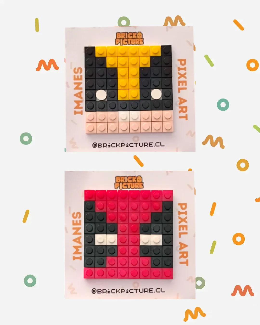 Imanes Pixel Art tipo Lego | Deadpool y Wolverine – Set de Superhéroes