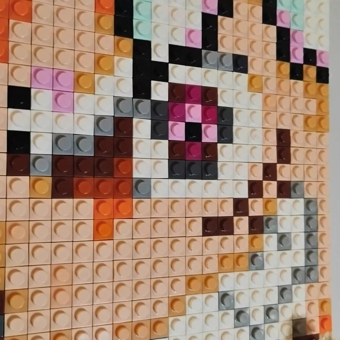 Cuadro pixel art Luffy Gear 5 - One Piece - 1024 piezas ARMADO
