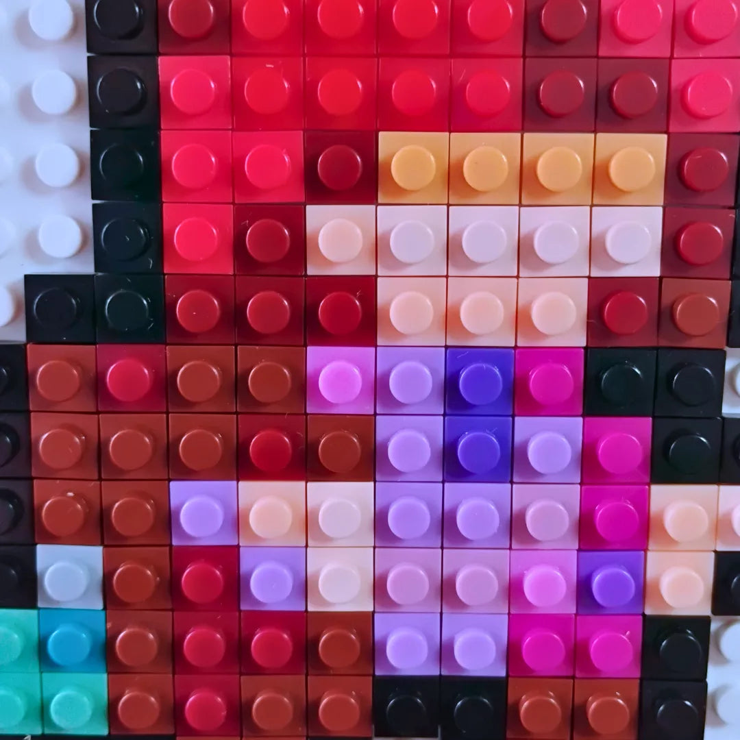 Cuadro Pixel Art Celeste (124 piezas) con marco de madera | Decoración Gamer Indie Retro | Brickpicture Chile
