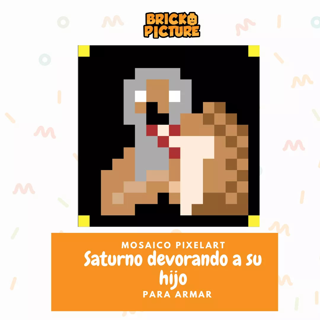 Cuadro Obras de arte - diseños pixel art Para Armar - 13cm | 256 piezas