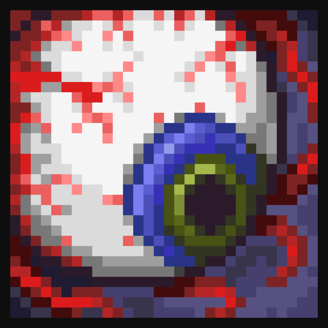 Diseño pixel art Ojo Cthulhu - Terraria - 1024 piezas ARMADO