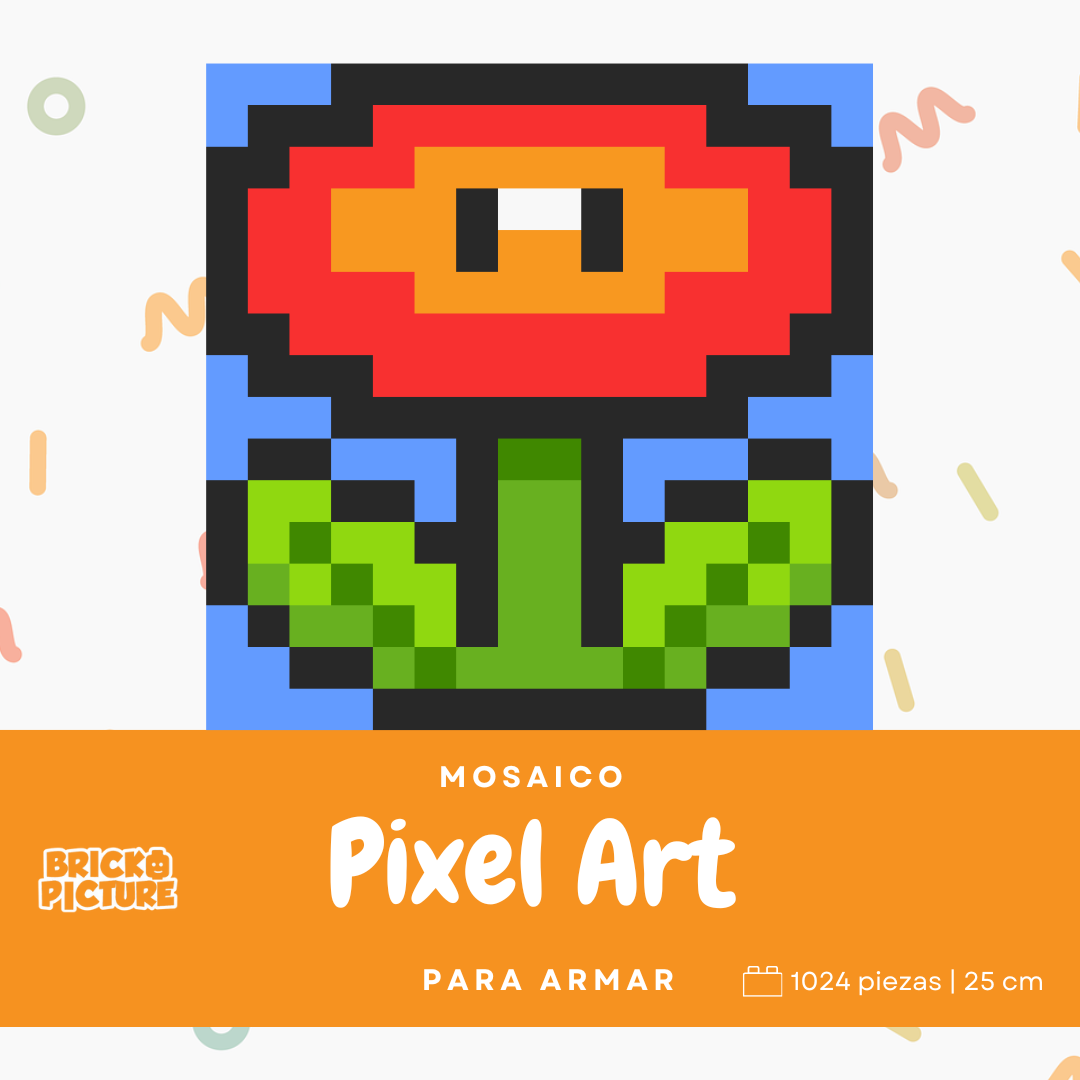 Mini cuadros de Mario Bros en pixel art Para Armar - 13cm | 256 piezas
