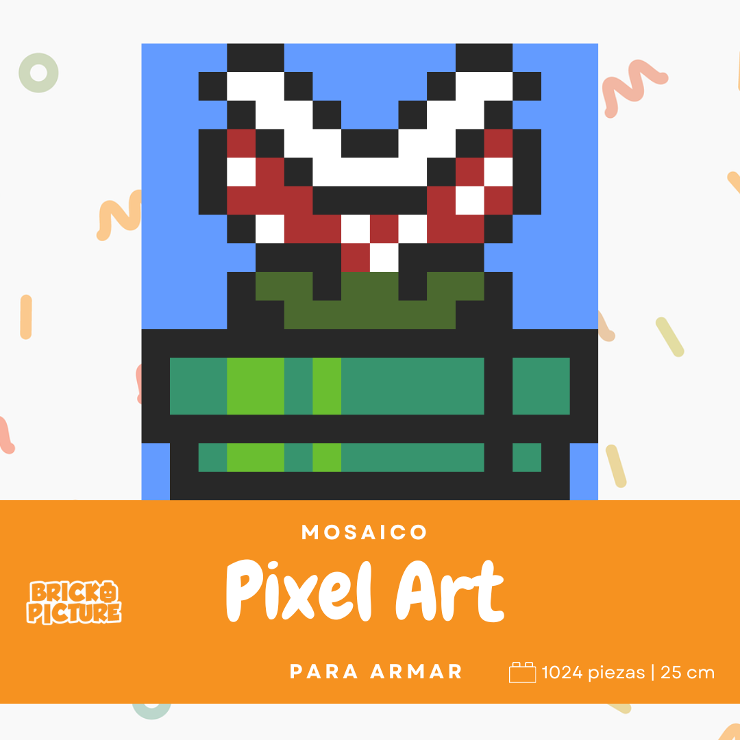 Mini cuadros de Mario Bros en pixel art Para Armar - 13cm | 256 piezas