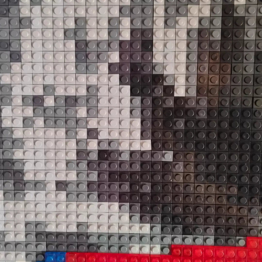 Retrato Pixel Art de David Bowie – 6800 Piezas | Arte Pop 51x76 cm