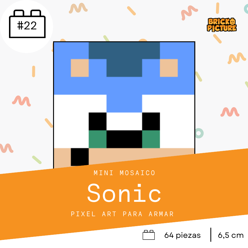 Colección personajes Sonic - 64 piezas - sticker o imanes