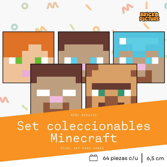 Colección Minecraft - 64 piezas - sticker o imanes