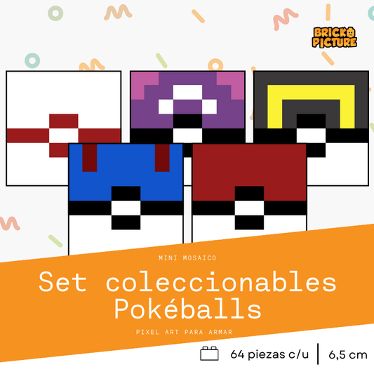 Colección Pokéballs - 64 piezas - sticker o imanes