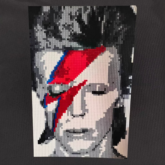 Retrato Pixel Art de David Bowie – 6800 Piezas | Arte Pop 51x76 cm