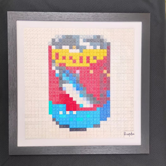 Cuadro Pixel Art - tarro de Jurel | diseño armado | 1024 piezas