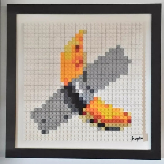 Mosaico LEGO®  Plátano con Cinta Pixel Art – 32×32 ARMADO
