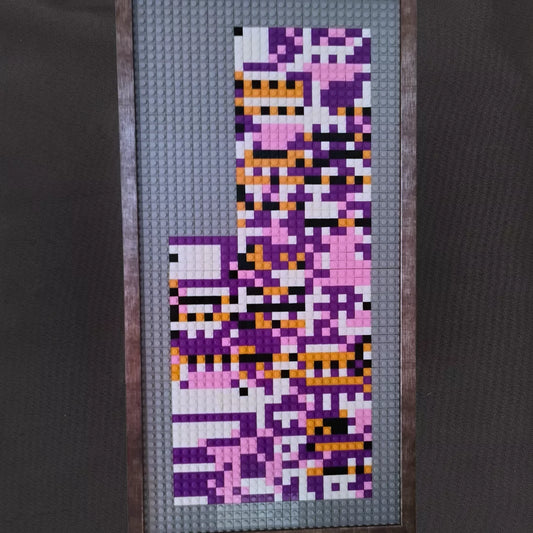Cuadro pixel art MissingNo Pokémon - 2048 piezas enmarcado