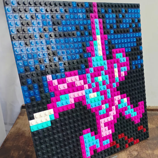 Mosaico Pixel Art Blasphemous Demake – Diseño Arcade de 1024 Piezas