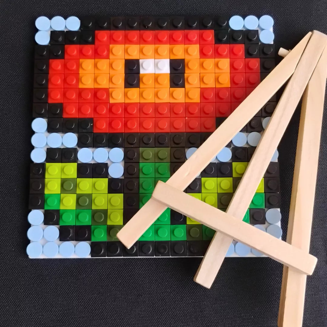 Mini cuadros de Mario Bros en pixel art Para Armar - 13cm | 256 piezas