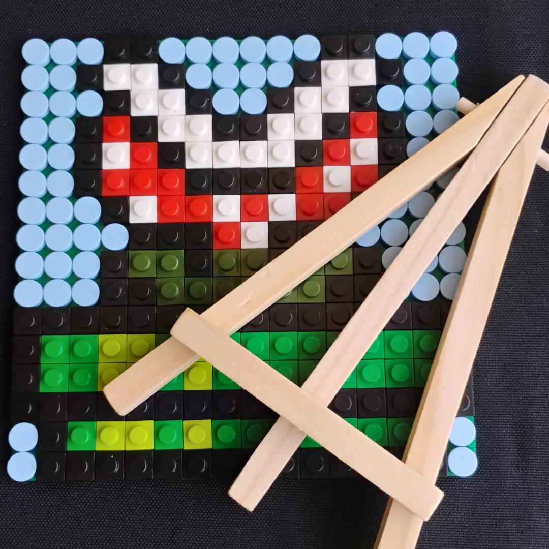 Mini cuadros de Mario Bros en pixel art Para Armar - 13cm | 256 piezas