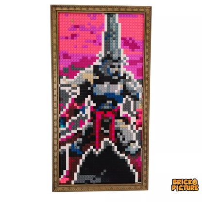Cuadro Pixel Art Blasphemous – El Penitente en Mosaico | 2048 Piezas Tipo LEGO | Arte Enmarcado
