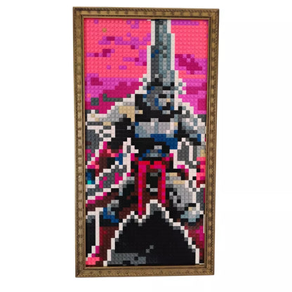 Cuadro Pixel Art Blasphemous – El Penitente en Mosaico | 2048 Piezas Tipo LEGO | Arte Enmarcado