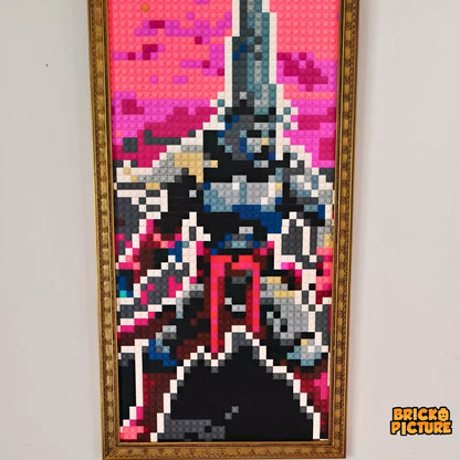 Cuadro Pixel Art Blasphemous – El Penitente en Mosaico | 2048 Piezas Tipo LEGO | Arte Enmarcado