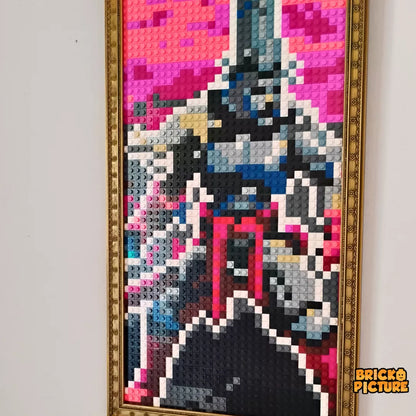 Cuadro Pixel Art Blasphemous – El Penitente en Mosaico | 2048 Piezas Tipo LEGO | Arte Enmarcado