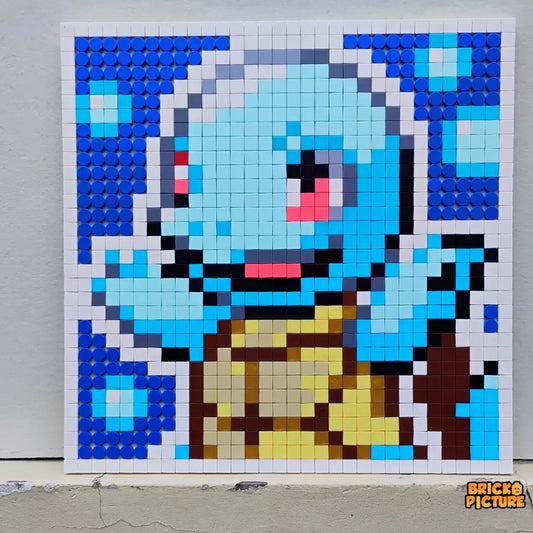 Cuadro pixel art Squirtle Pokémon - 1024 piezas tipo lego