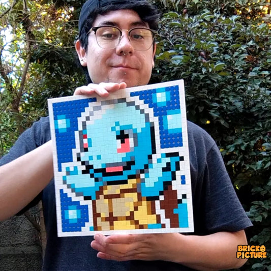 Cuadro pixel art Squirtle Pokémon - 1024 piezas ARMADO