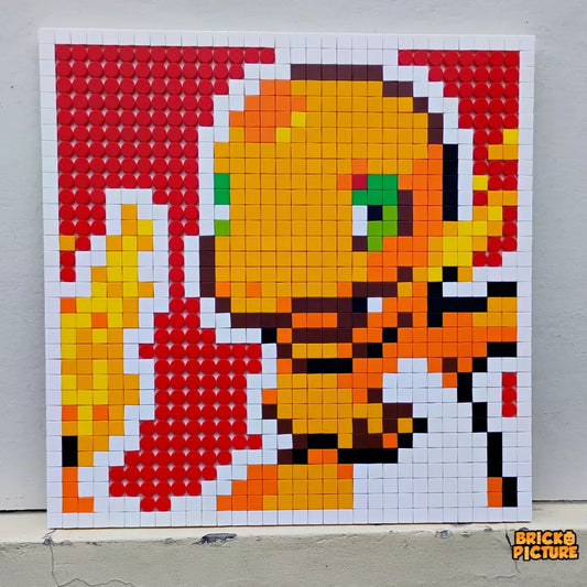 Cuadro pixel art Charmander Pokémon - 1024 piezas tipo lego