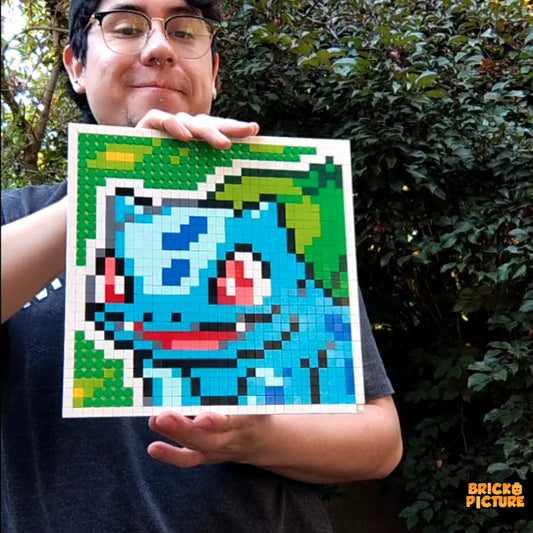 Cuadro pixel art Bulbasaur Pokémon - 1024 piezas tipo lego