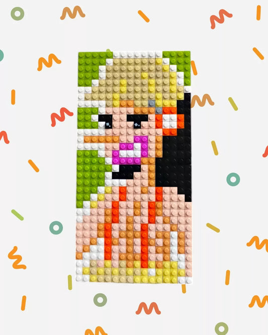 Colección de Retratos Pixel Art - One Piece (Luffy, Zoro y Usopp)
