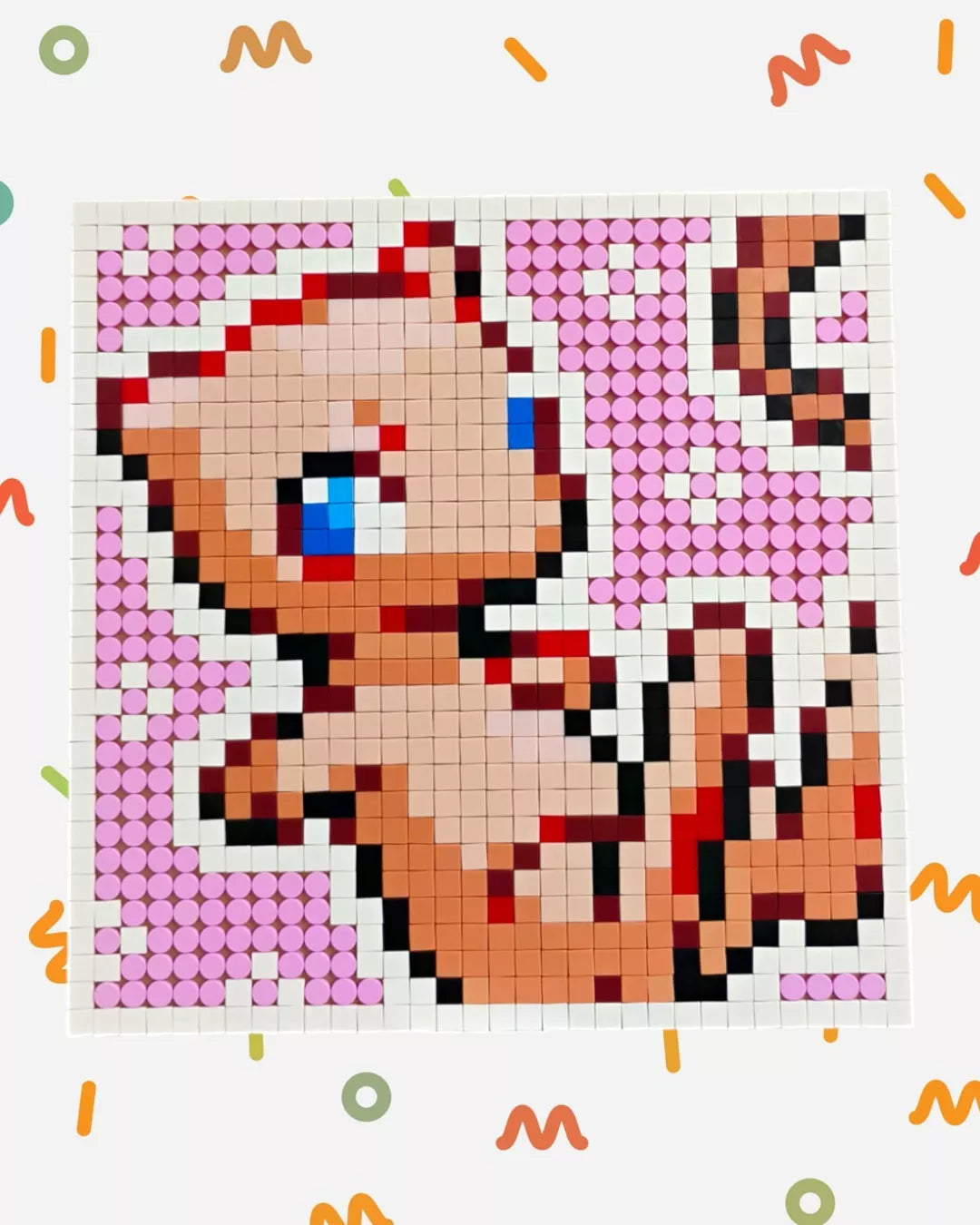 Cuadro Pixel Art de Mew - Pokémon (1024 Piezas)