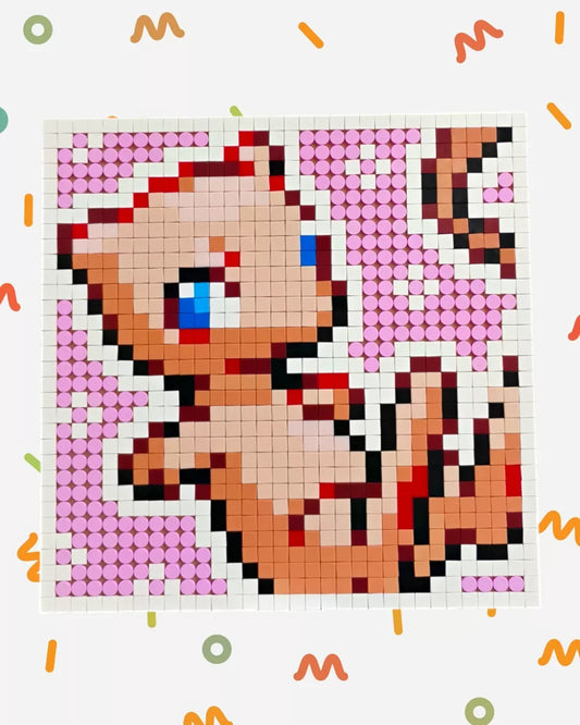 Cuadro Pixel Art de Mew - Pokémon (1024 Piezas)
