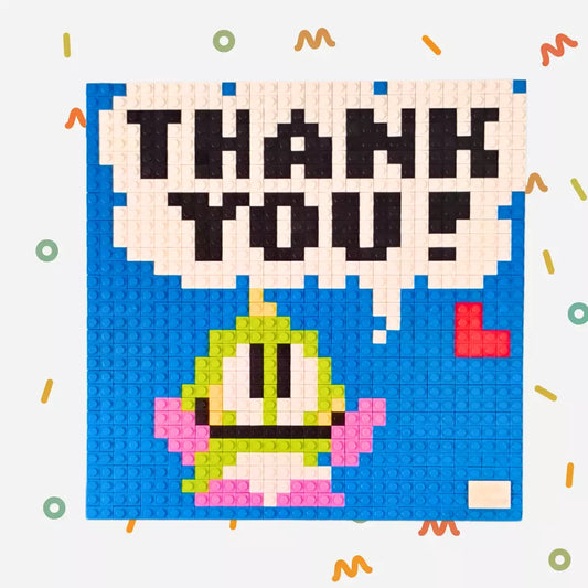 Cuadro decorativo diseño pixel art retro Bubble Bobble - 1024 piezas