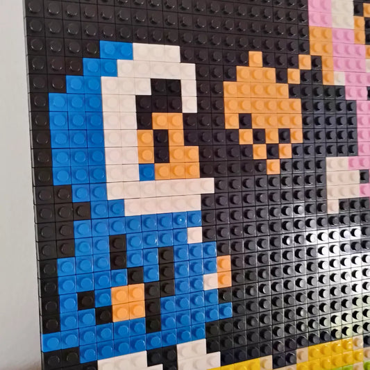 Cuadro decorativo diseño pixel art retro Ice Climber - 1024 piezas