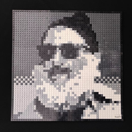 Retrato Pixel Art El Macha - 2500 piezas Tipo LEGO® | Arte Pop 40x40 cm
